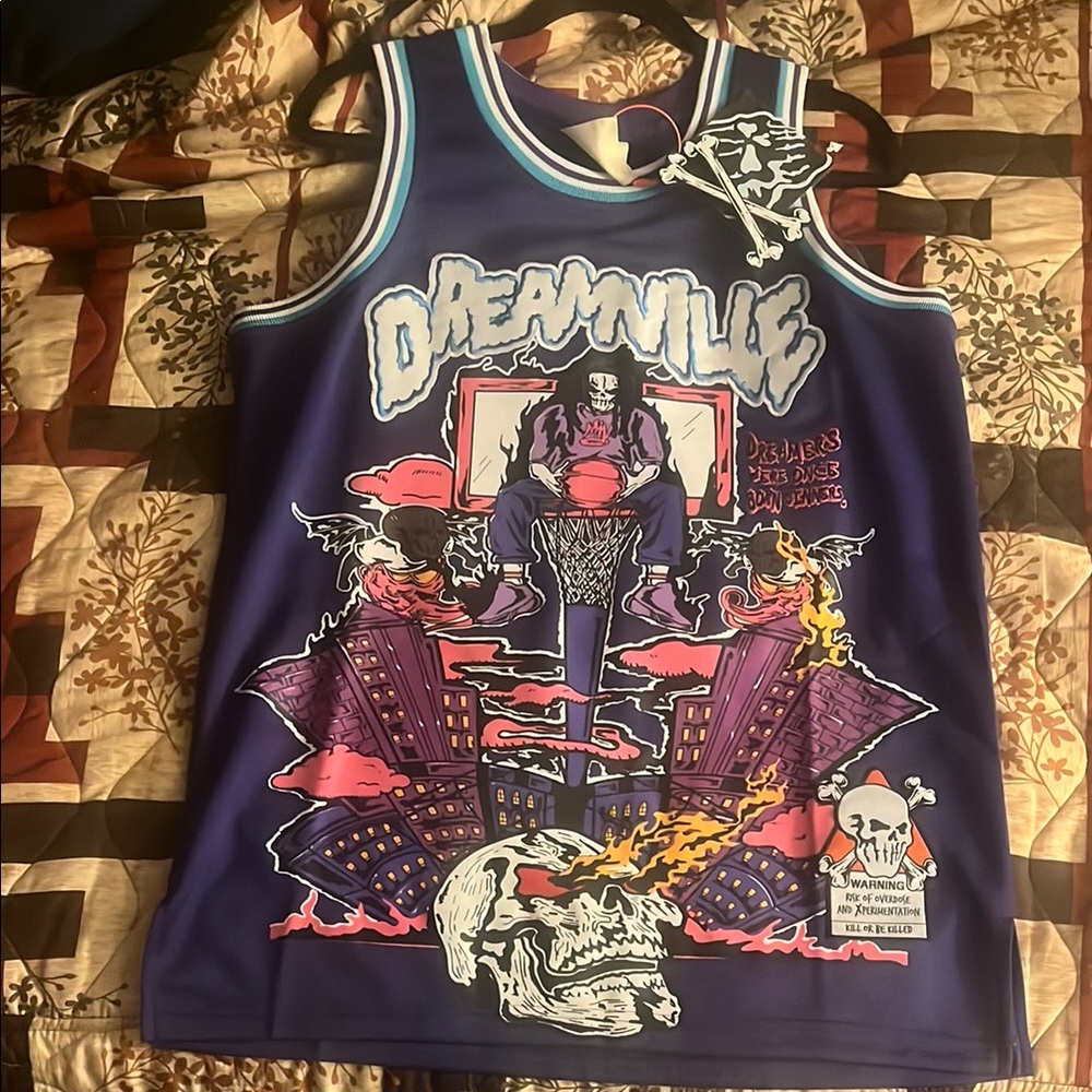 Dreamville J Cole Purple and White Basketball Jersey